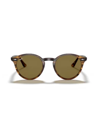 Ray-Ban 2180 Round 820/73 Havana Striato Rosso Occhiali Da Sole