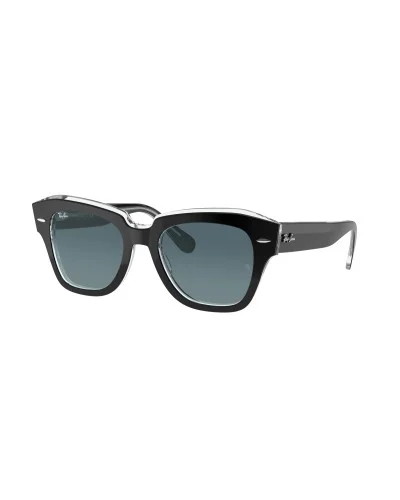 Ray-Ban 2186 State Street 12943M Black On Transparent Occhiali Da Sole
