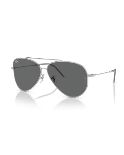 Ray-Ban R0101S Aviator Reverse 003/GR Argento Occhiali Da Sole