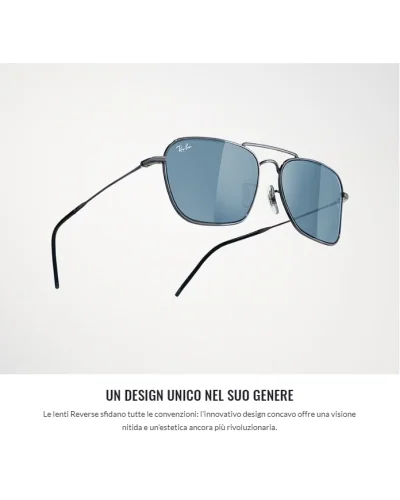 Ray-Ban R0102S Caravan Reverse 004/GR Gunmetal Occhiali Da Sole