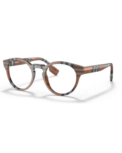 Burberry Grant 0BE2354 Colore 3967 Motivo A Quadri Marrone Occhiali Da Vista