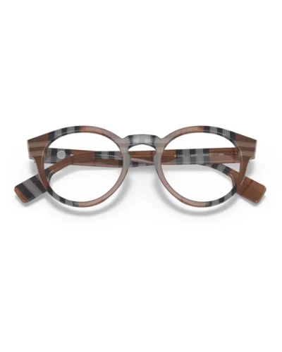 Burberry Grant 0BE2354 Colore 3967 Motivo A Quadri Marrone Occhiali Da Vista