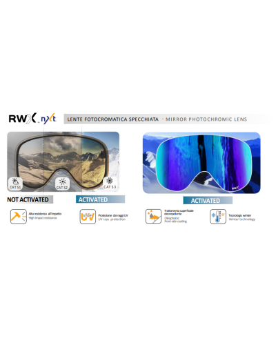 Salice 100 colore Bianco RW Oro  - Maschera da Sci