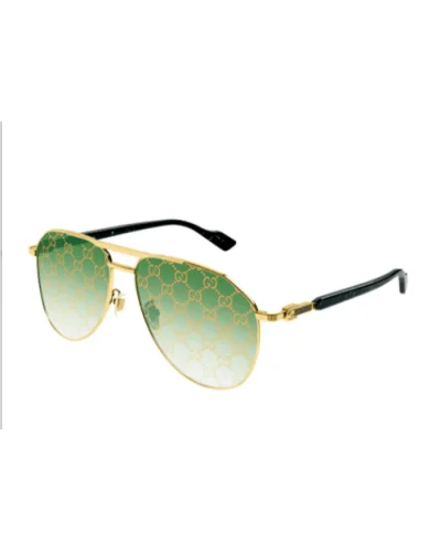 Gucci Gg1220S Colore 004 Oro Lenti Verdi Occhiali Da Sole