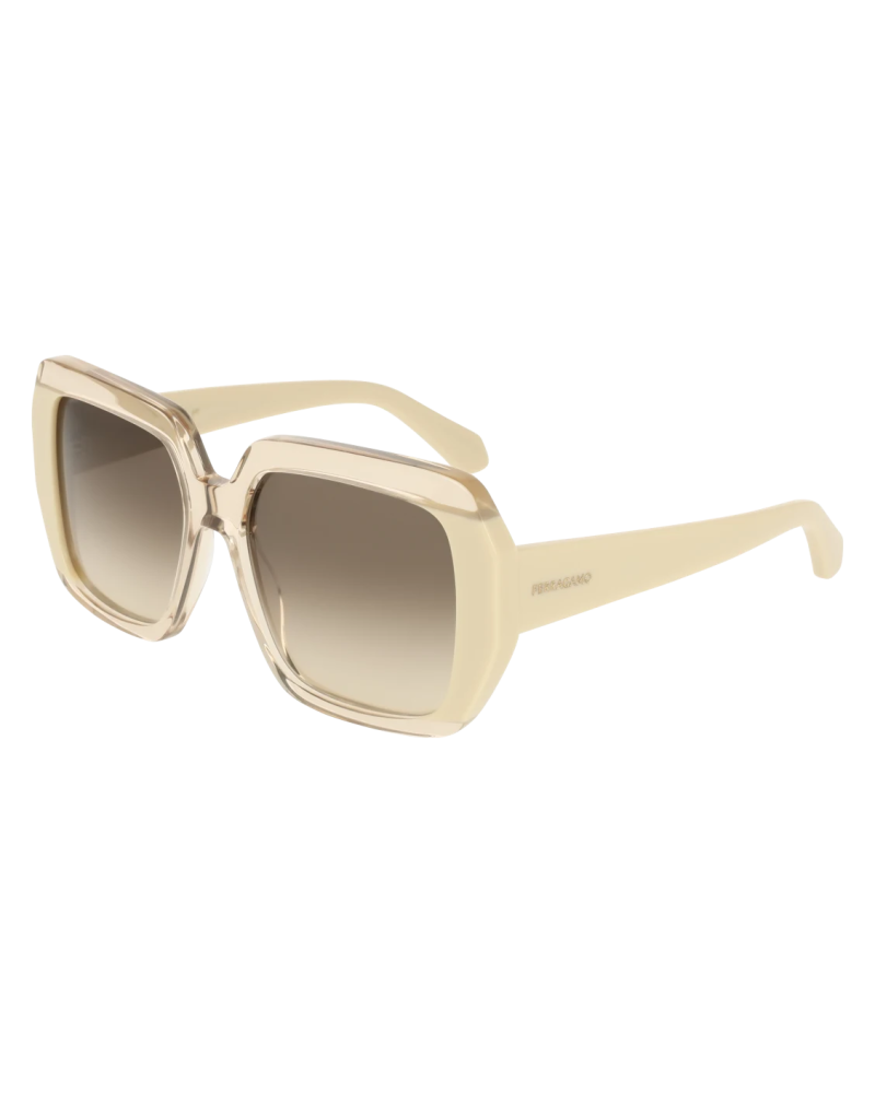 Ferragamo SF2081S Couleur 260 beige avec lentille grise - Lunettes de soleil