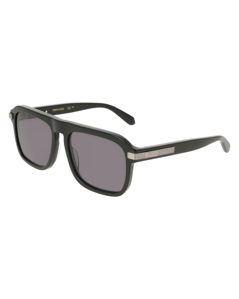 Ferragamo SF2087S Couleur 001 Noir avec lentille grise - Lunettes de soleil