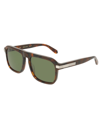 Ferragamo SF2087S Color 240 Havana Green Lens - Sunglasses