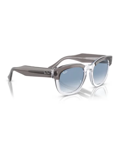 Ray-Ban RB0298S Mega Hawkeye 13553F Lucido Grigio Su Trasparente Occhiali Da Sole
