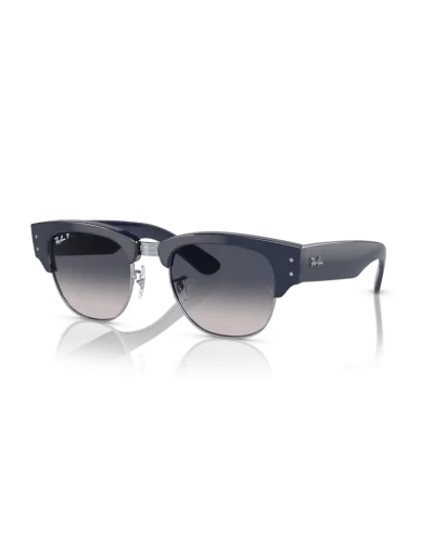 Ray-Ban 0316s Mega Clubmaster 136678 Blu su Argento Occhiali Da Sole