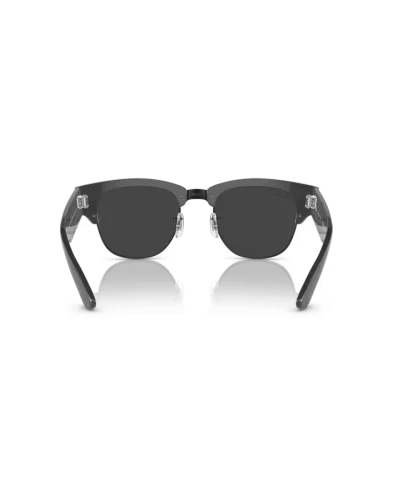 Ray-Ban 0316s Mega Clubmaster 136748 Grigio Su Nero Occhiali Da Sole