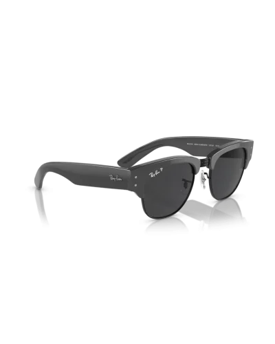 Ray-Ban 0316s Mega Clubmaster 136748 Grigio Su Nero Occhiali Da Sole