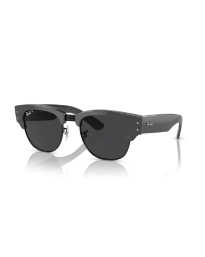 Ray-Ban 0316s Mega Clubmaster 136748 Grigio Su Nero Occhiali Da Sole