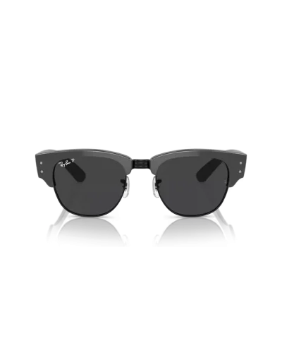Ray-Ban 0316s Mega Clubmaster 136748 Grigio Su Nero Occhiali Da Sole