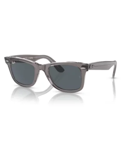 Ray-Ban 2140 Wayfarer 1355R5 Grigio su Trasparente Occhiali Da Sole
