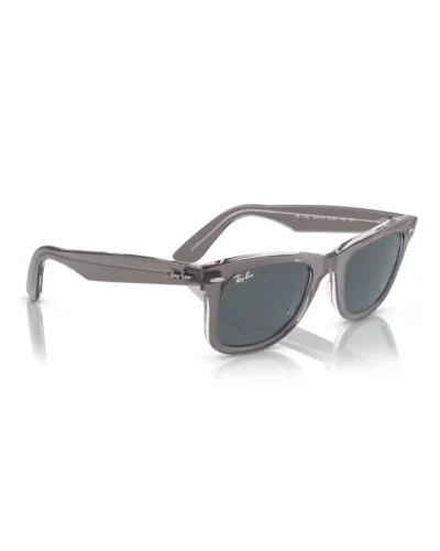 Ray-Ban 2140 Wayfarer 1355R5 Grigio su Trasparente Occhiali Da Sole