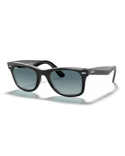 Ray-Ban 2140 Wayfarer 12943M Nero Su Trasparente Occhiali Da Sole