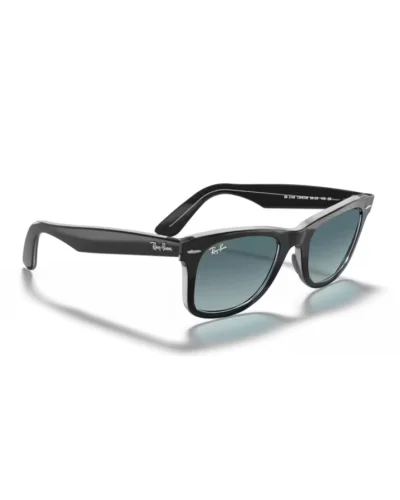 Ray-Ban 2140 Wayfarer 12943M Nero Su Trasparente Occhiali Da Sole
