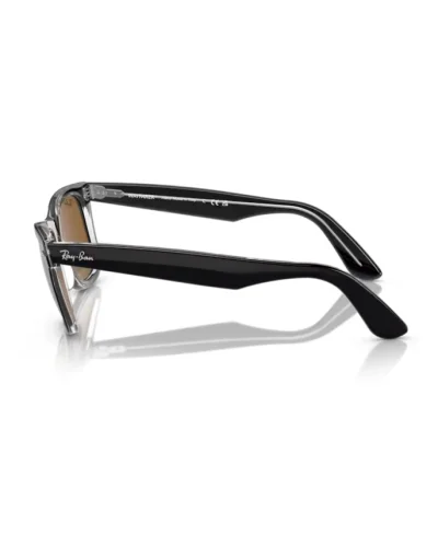 Ray-Ban 2140 Wayfarer 129433 Nero Su Trasparente Occhiali Da Sole