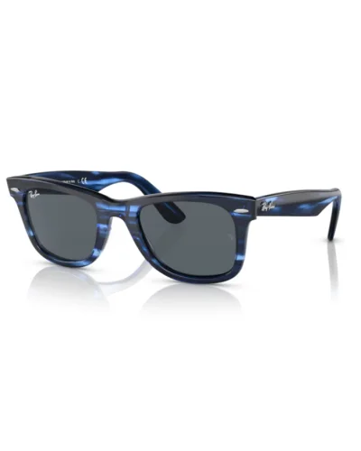 Ray-Ban 2140 Wayfarer 1361R5 Striato Blu Occhiali Da Sole