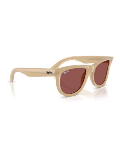 Ray-Ban R0502S Wayfarer Reverse 678069 Beige Opalino e Miele Occhiali Da Sole