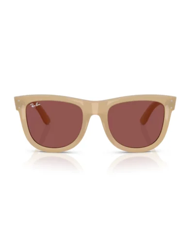 Ray-Ban R0502S Wayfarer Reverse 678069 Beige Opalino e Miele Occhiali Da Sole