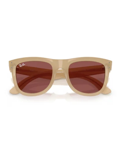 Ray-Ban R0502S Wayfarer Reverse 678069 Beige Opalino e Miele Occhiali Da Sole